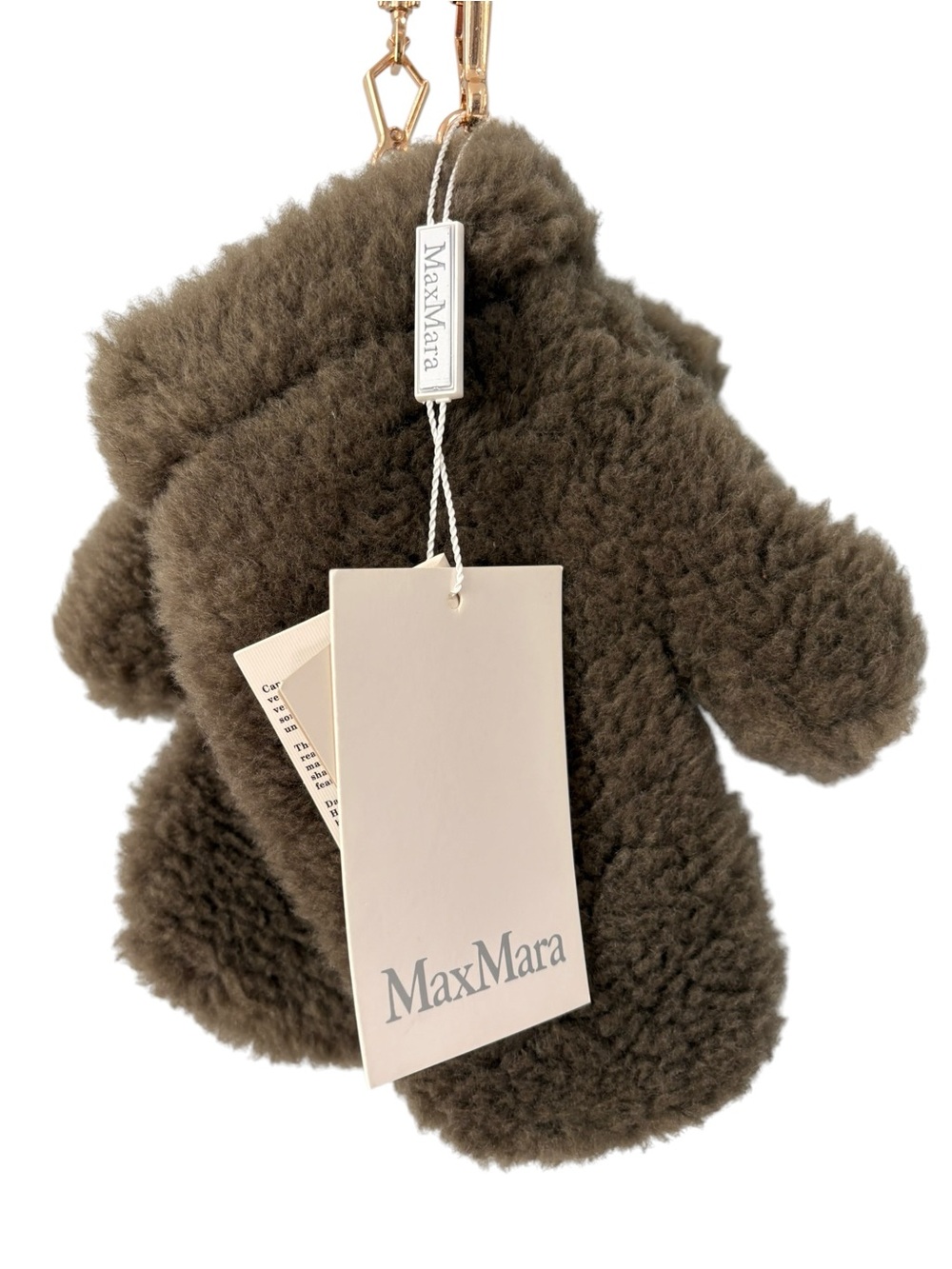 NWT MaxMara Olive Wool/Silk Mitten-style Gloves OS